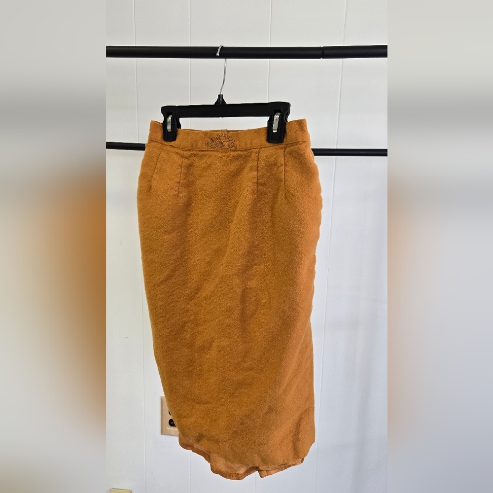 Sleek Orange Pencil Skirt for Effortless Elegance